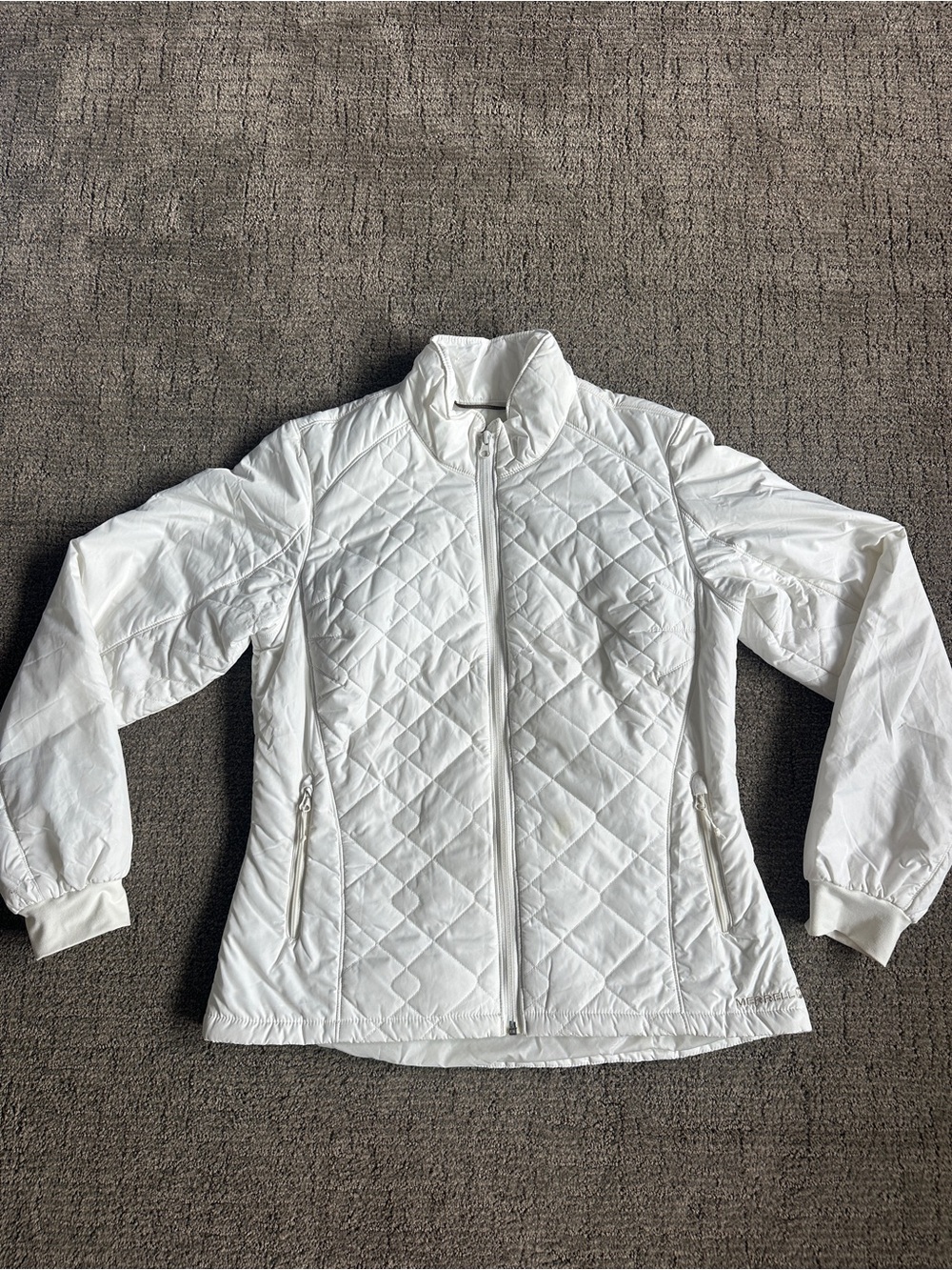 Merrell Opti-Warm Quilted Insulated Zip Puffer Jacket White Outdoor - M
